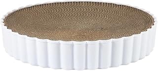 Round Cardboard Cat Scratcher Lounge, White, 1 Piece
