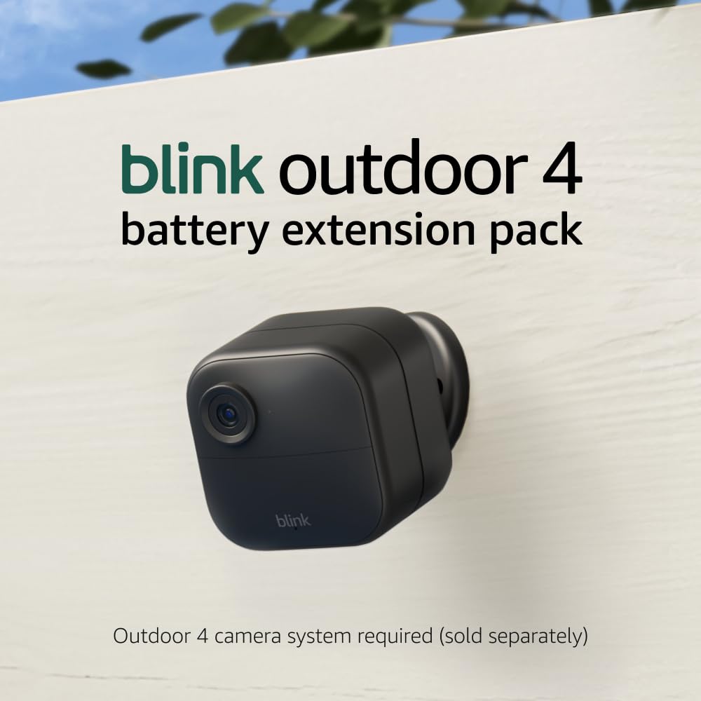 Wireless outdoor security camera with attached battery extension pack