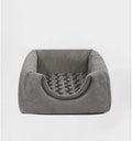 Folding Dual-Use Plush Pet Sofa Bed, Washable, Gray