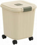 Portable Pet Food Storage Container with Portion Cup, for Kitchen, Green Buckle