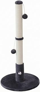 Multifunctional Cat Clawing Station with Toys and Circular Upholstered Base