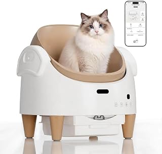 Self-Cleaning Smart Litter Box with App Control, for Multi-Cat Homes