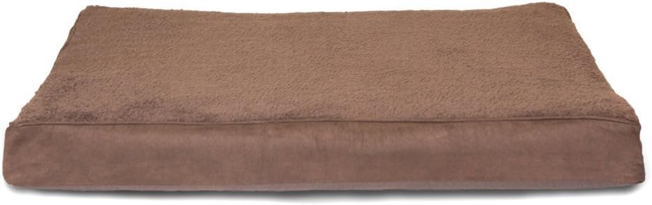 Cream swirl faux fur cooling gel mattress dog bed – view 2