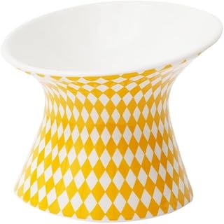 Tall Anti-Knockover Ceramic Cat Bowl