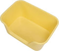 Large Cat Litter Box, Non-Stick, High Sides, Yellow