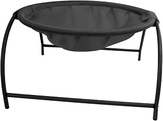Elevated Breathable Mesh Cat Bed, Black