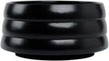 White elevated ceramic dog water bowl with floating disk – view 2