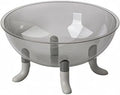 Raised Cat Bed with Transparent Sleeping Chamber and Legs, Open-top, for Home Use, Gray Legs
