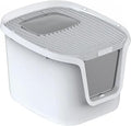 Large Cat Litter Box with Lift Cover and Multi-Way Entry