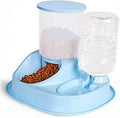 Large Capacity Dual-Use Automatic Pet Feeder with Water Dispenser, for Cats and Dogs, Blue