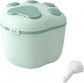 Airtight Pet Food Storage Container with Lid and Ladle, Dampness-Resistant, Sealed, Green