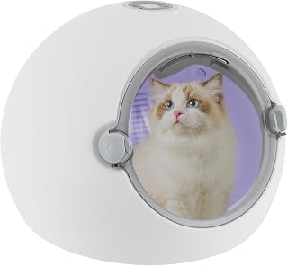 Automatic Pet Drybo Portable Cat Dryer Box, Ultra Quiet, LED, Smart Temperature Control 20-45C, 16.53 lb Capacity, White