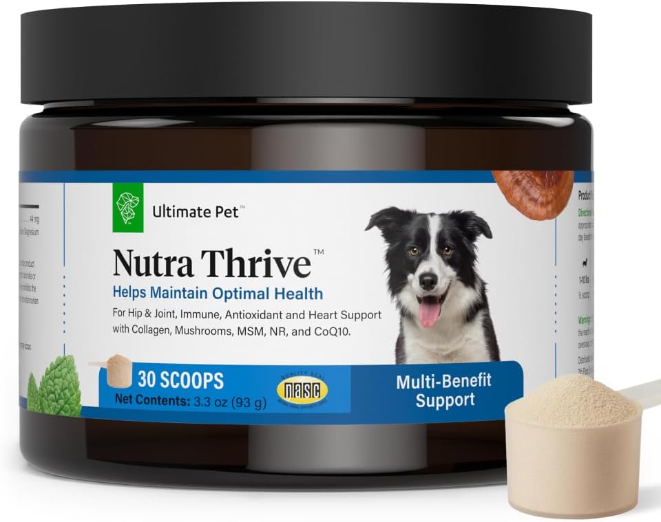 Three containers of canine multivitamin powder with scoop – view 2