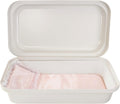 White and pink classic pet burial casket