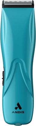 Teal cordless pet clipper with attachment combs