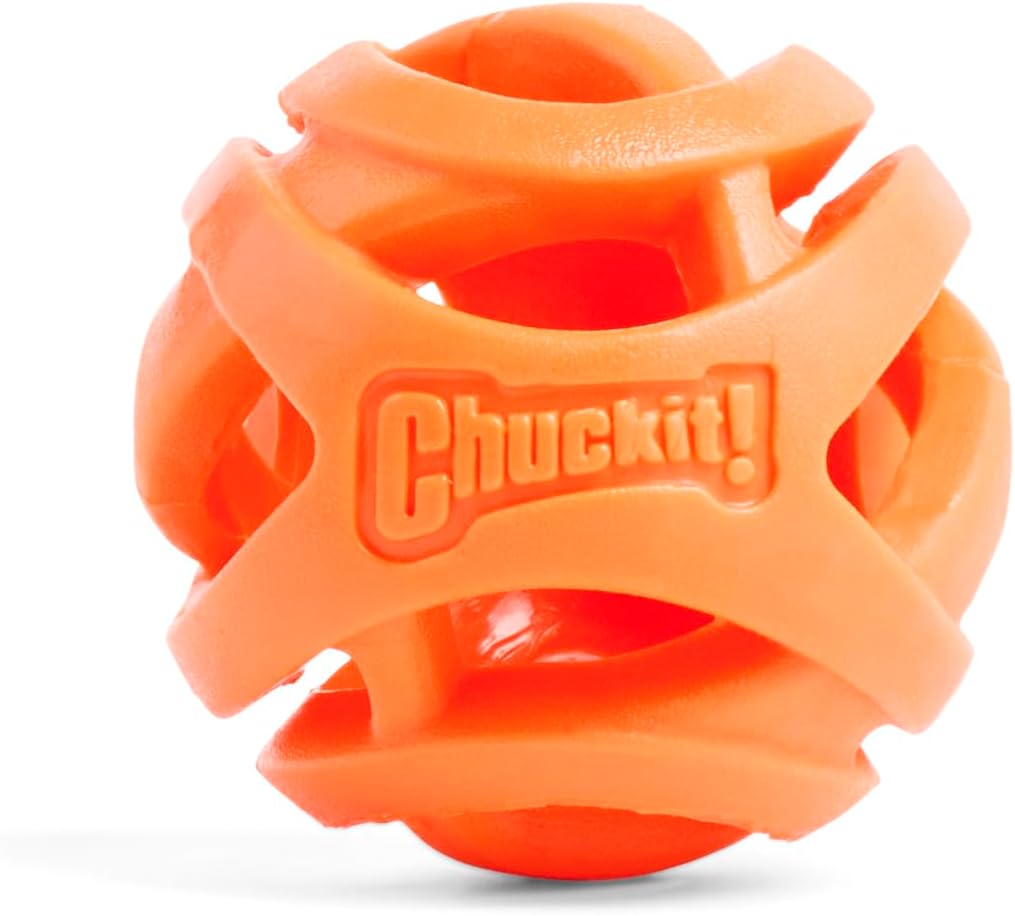 Orange football-shaped dog fetch toy – view 4