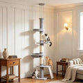 Floor-to-Ceiling Cat Tree with Hammock and Sisal Scratching
