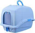 Fully Enclosed XL Cat Litter Box with Shovel, Blue