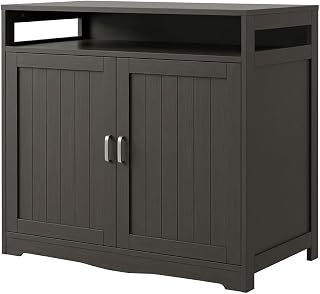 Large Wooden Cat Litter Box Enclosure Cabinet with 2 Doors