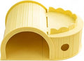 Felt Cat House with Lookout Holes, Yellow