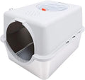 Stainless Steel Cat Litter Box Metal Pan, Light Gray