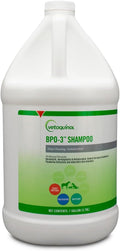 Gallon jug of benzoyl peroxide shampoo for pets