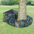 Large Outdoor Catio Cat Enclosure, 2-Tier Portable Foldable Cat Tent Playpen with Two Doors and 3 Tunnels