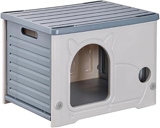 Rainproof Outdoor Shelter for Small Pets, Cat Houses and Condos