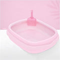 Open Cat Litter Box, Detachable Double-Layer High-Lid Design with Shovel, Style C