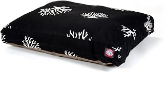 Majestic Pet Rectangular Dog Bed, X-Large, 50 x 42 x 5 Inches, Washable, Black