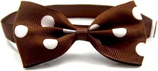 Adjustable Dot Pattern Ribbon Bow Tie Collar for Cats and Dogs