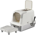 Stainless Steel Enclosed Cat Litter Box with Lid