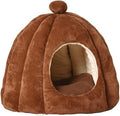 Warm Removable Semi-Enclosed Hooded Cat Cave Bed with Cushion