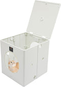 White foldable 88 L pet dryer box with clear viewing window