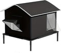Stray Cat Shelter Cave Bed Hideaway, Indoor or Barn, Black