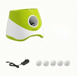 Automatic Dog Ball Launcher for Small to Medium Dogs with 5 ETPU Balls, Light Green