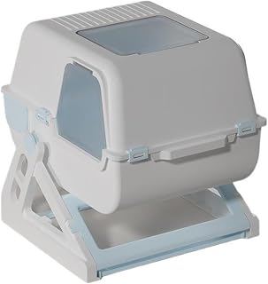 Semi-Automatic Cat Litter Box, Flip and Pull Cleaning