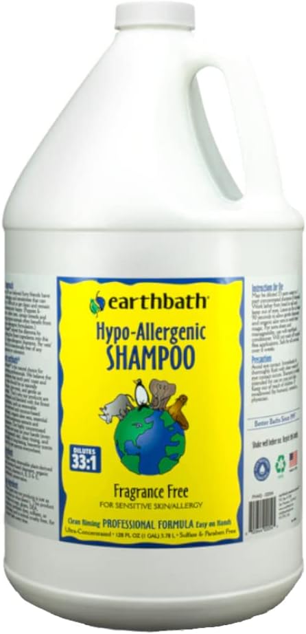 2.5 gallon bottle of fragrance-free hypoallergenic dog shampoo – view 4