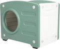 Outdoor Cat House, Enclosed Plastic Shelter, Green