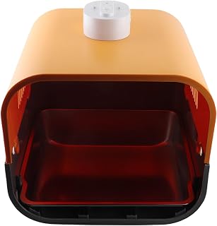 Smart Cat Litter Box with Blower, Stainless Steel, Yellow