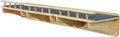 Natural wood ladder cat tree with basket bed placed by a window – view 8