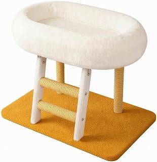Compact Cat Climbing Unit with Ladder Steps and Lounging Bed, Stable, Style A