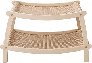 Two-Tier Wooden Cat Scratching Frame with Jute Mats, Space-Saving, Scratch-Resistant, for Large Cats, XL
