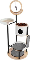 66-Inch Cat Climbing Tree with Scratching Post for Indoor Cats