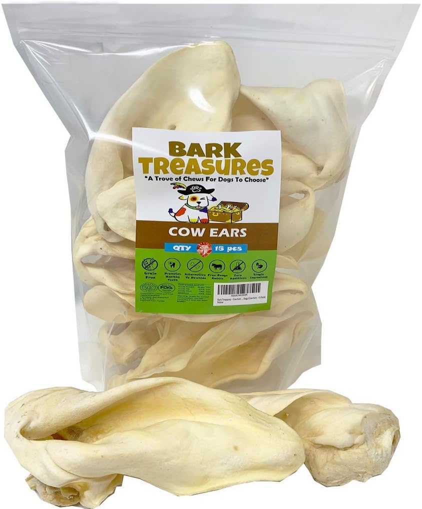 Bulk bag of 150 dried cow ear chews for dogs – view 2
