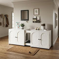 Extra Large Double Cat Litter Box Enclosure Cabinet