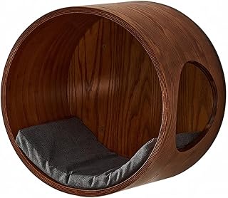 Wall-Mounted Cylindrical Cat House Bed with Cushion, Space-Saving