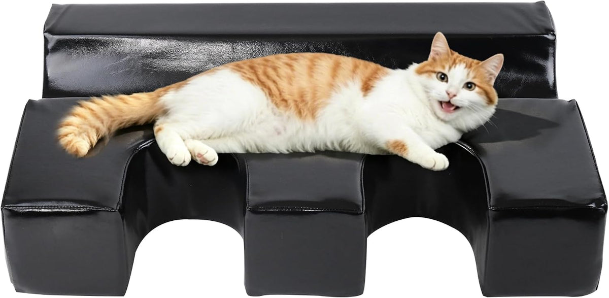 Foam pet positioning pad with two semi-circle cutouts and a U-shaped slot