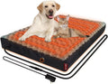 X-large heated memory foam dog bed with waterproof cover and controller