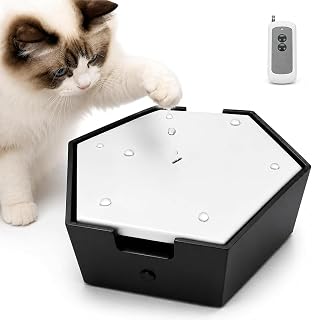 Automatic Water Drop Cat Teaser Toy with Remote Control, Dry-Run Protection Pump, Rechargeable